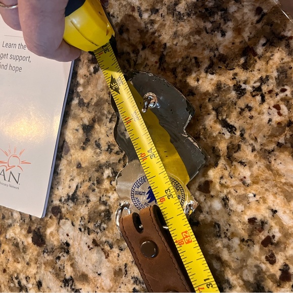 Vintage Silver Plated Heart Belt Buckle and Belt - Picture 8 of 14